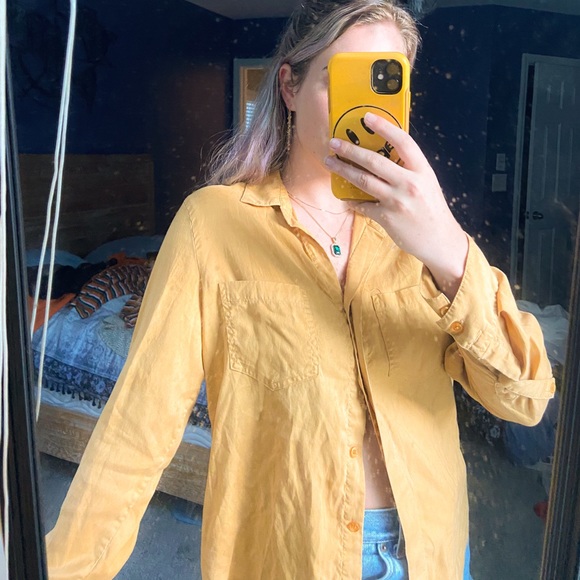 Mustard Button Down - Picture 1 of 4